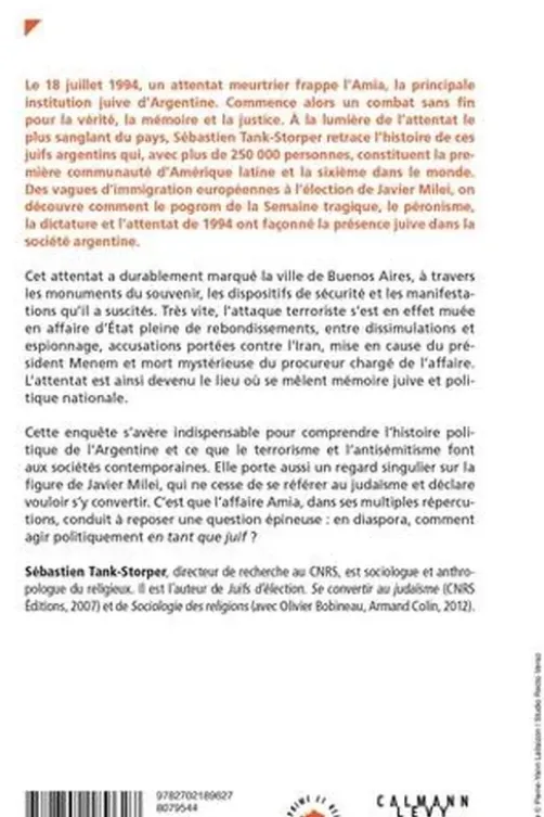 Juifs d'Argentine. Une histoire de justice, Sébastien Tank-Storper