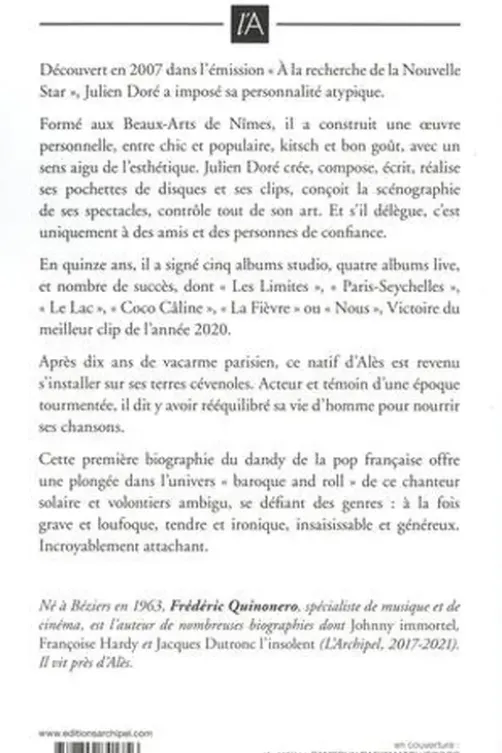 Julien Doré. A fleur de pop, Frédéric Quinonero