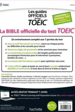 La bible officielle du test TOEIC. Le meilleur tout-en-un pour réussir ! Avec 4 CD audio, Cassandra Harvey