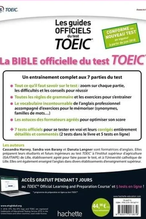 La bible officielle du test TOEIC. Le meilleur tout-en-un pour réussir ! Avec 4 CD audio, Cassandra Harvey