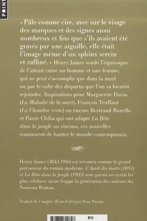 La bête dans la jungle suivi de L'autel des morts, Henry James