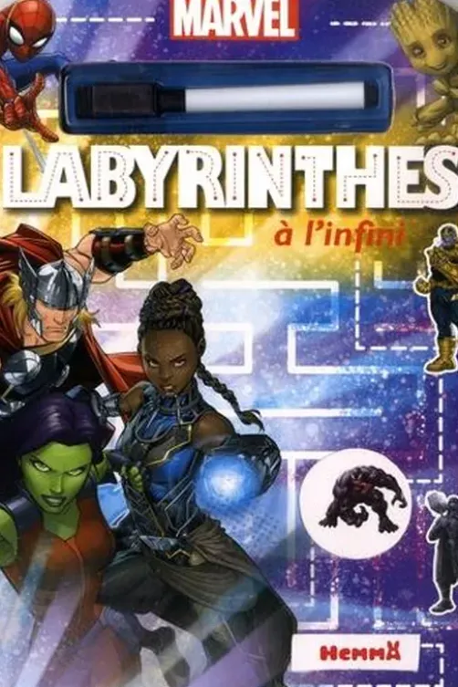 Labyrinthes à l'infini Marvel. Avec 1 feutre effaçable