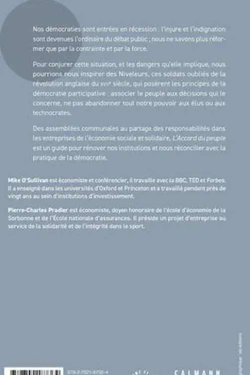 L'accord du peuple. Réinitialiser la démocratie, Mike O'Sullivan