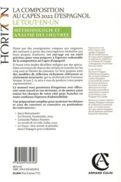 La composition au CAPES d'espagnol. Le tout-en-un, méthodologie et analyse des 3 oeuvres, Edition 2022, Virginie Gautier N'Dah-Sékou