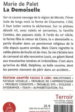 La demoiselle [EDITION EN GROS CARACTERES, Marie de Palet