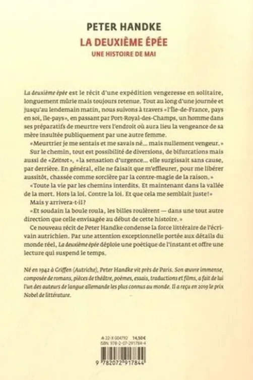 La deuxième épée. Une histoire de mai, Peter Handke