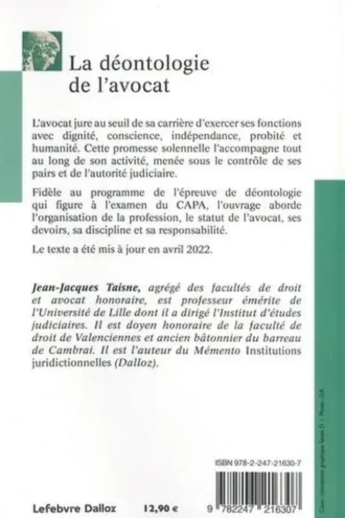 La déontologie de l'avocat. 12e édition, Jean-Jacques Taisne