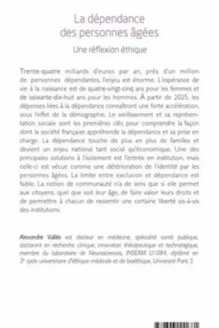 La dépendance des personnes âgées. Une réflexion éthique, Alexandre Vallée