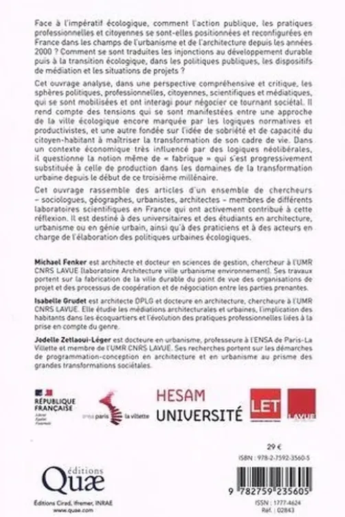 La fabrique de la ville en transition, Michael Fenker
