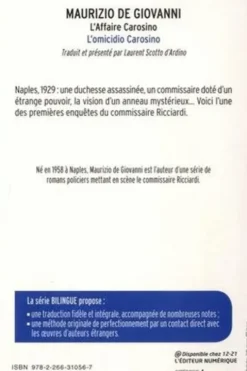 L'affaire Carosino. Edition bilingue français-italien, Maurizio De Giovanni
