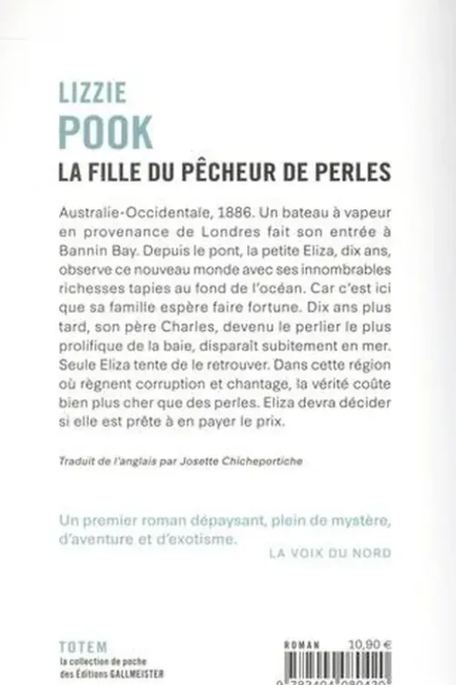 La fille du pêcheur de perles, Lizzie Pook
