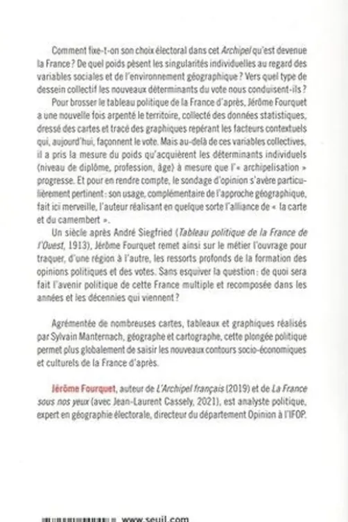 La France d'après. Tableau politique, Jérôme Fourquet
