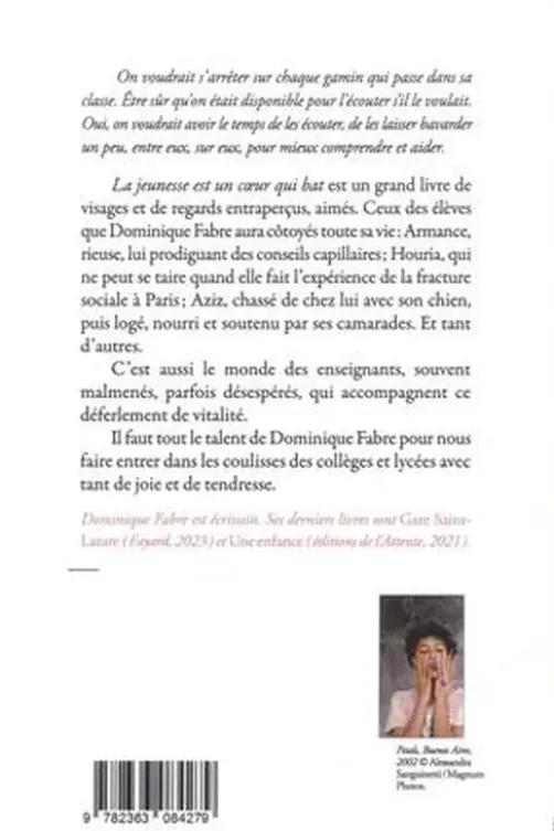 La jeunesse est un coeur qui bat, Dominique Fabre