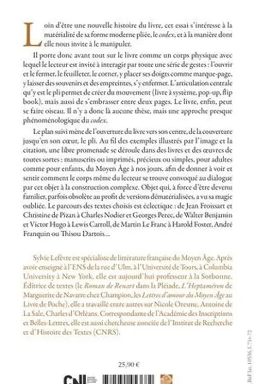 La magie du codex. Corps, folio, page, pli, coeur, Sylvie Lefèvre