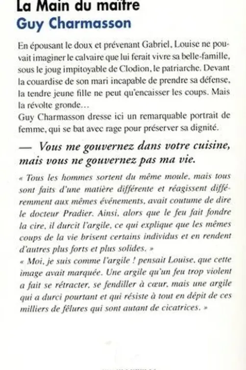 La main du maître, Guy Charmasson