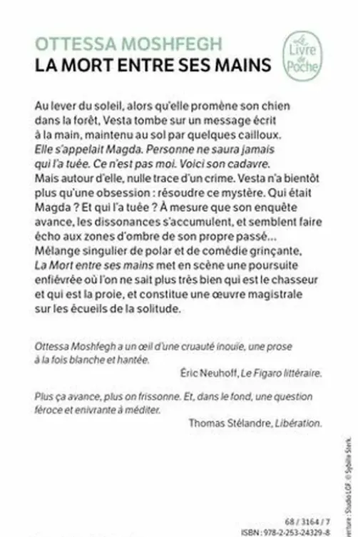 La mort entre ses mains, Ottessa Moshfegh