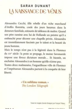 La naissance de Vénus, Sarah Dunant