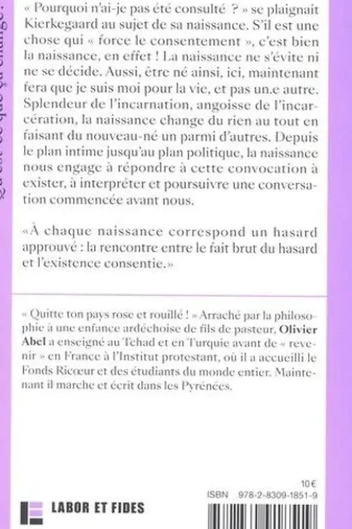 La naissance, Olivier Abel