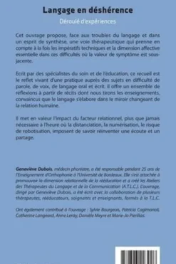 Langage en déshérence. Déroulé d'expériences, Geneviève Dubois