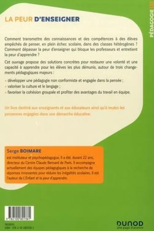 La peur d'enseigner, Serge Boimare