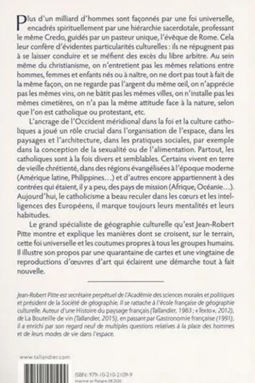La planète catholique. Une géographie culturelle, Jean-Robert Pitte