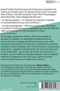 La première rentrée à l'école. Les enjeux de la prévention précoce à l'école maternelle, Maryse Métra