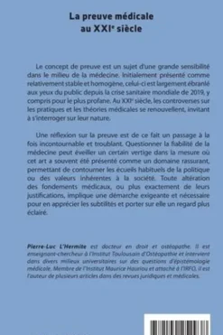 La preuve médicale au XXIe siècle, Pierre-Luc L'Hermite