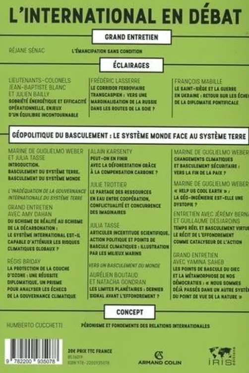 La revue internationale et stratégique N° 131, automne 2023 : Géopolitique du basculement, Marc Verzeroli