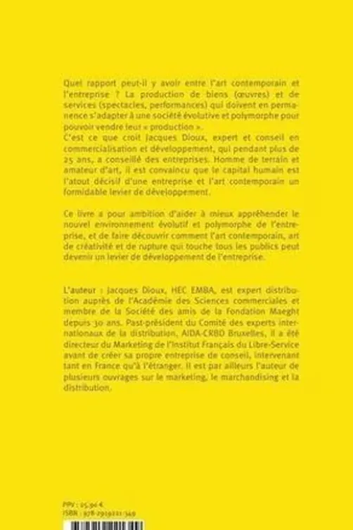 L'art contemporain. Pour l'innovation, Jacques Dioux