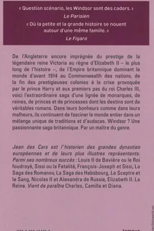 La saga des Windsor. De l'Empire britannique à Elizabeth II, Jean Des Cars