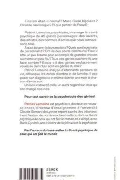 La santé psychique des génies. Génies du bien, génies du mal, Patrick Lemoine