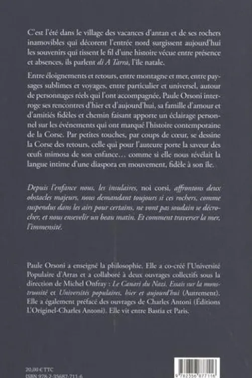 La saveur des oeufs mimosa (Ritornu), Paule Orsoni