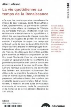 La vie quotidienne à la Renaissance, Abel Lefranc