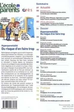 L'école des parents N° 634, janvier-février-mars 2020 : Hyperparentalité. Du risque d'en faire trop, Anne Lanchon