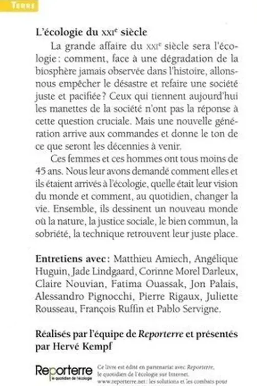 L'écologie du XXIe siècle, Hervé Kempf