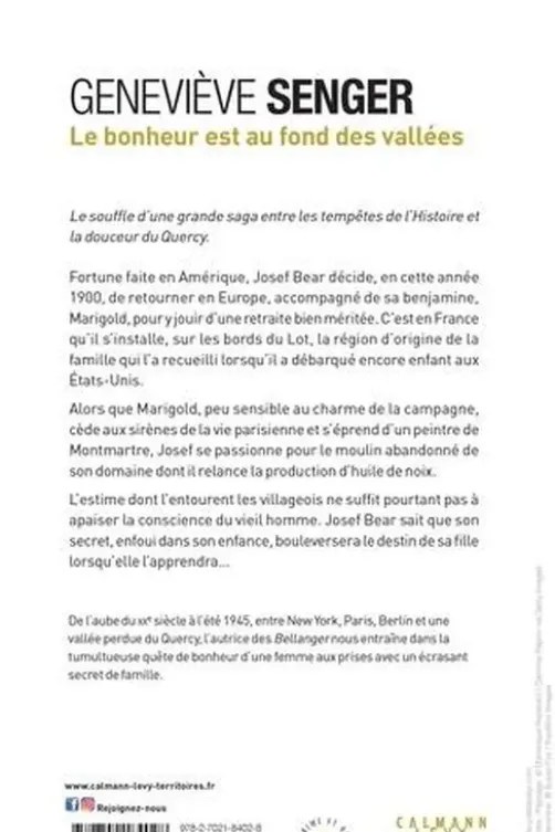 Le bonheur est au fond des vallées, Geneviève Senger