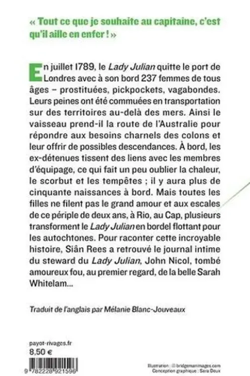 Le bordel des mers. Le singulier destin des exilées du Lady Julian, Siân Rees