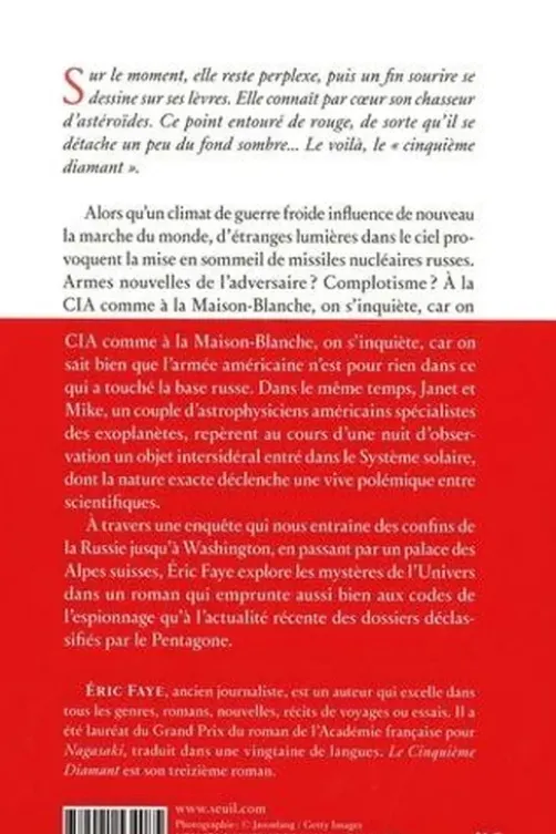 Le cinquième diamant, Eric Faye
