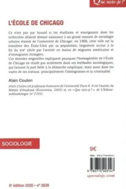 L'Ecole de Chicago. 6e édition, Alain Coulon