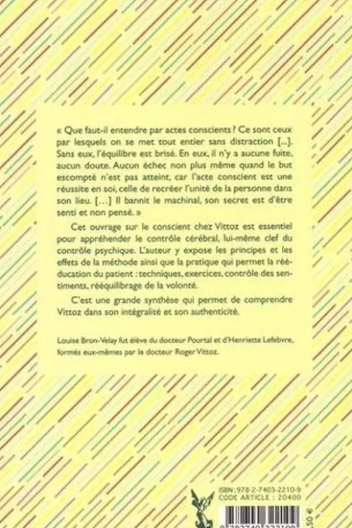 Le conscient chez Vittoz, Louise Bron-Velay