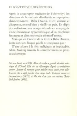 Le dernier amour de Baba Dounia, Alina Bronsky