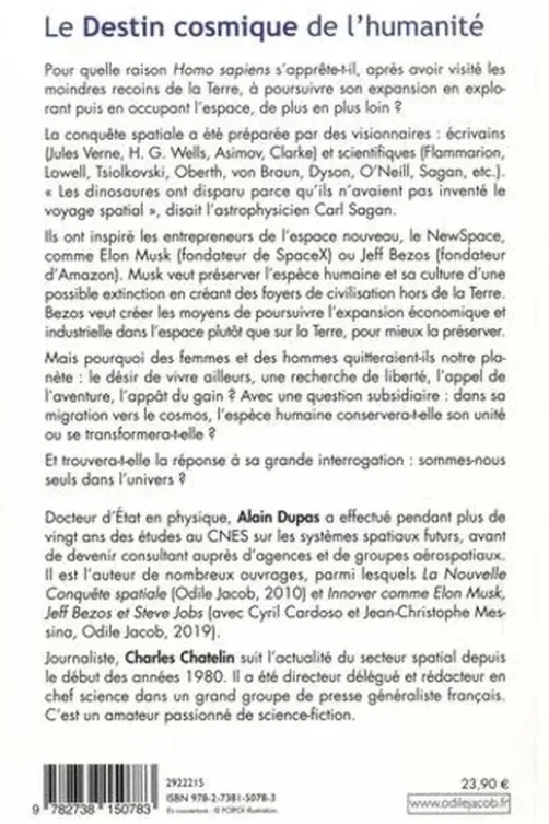 Le destin cosmique de l'humanité, Alain Dupas