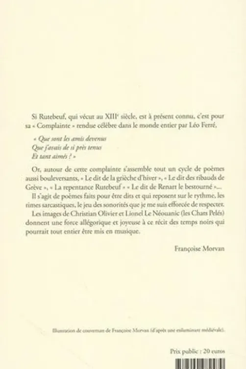 Le dit de la grièche d'hiver et autres poèmes de l'infortune, Rutebeuf