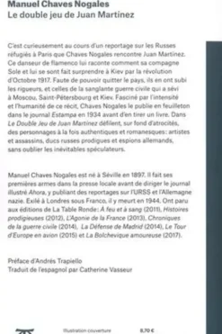Le double jeu de Juan Martínez, Manuel Chaves Nogales