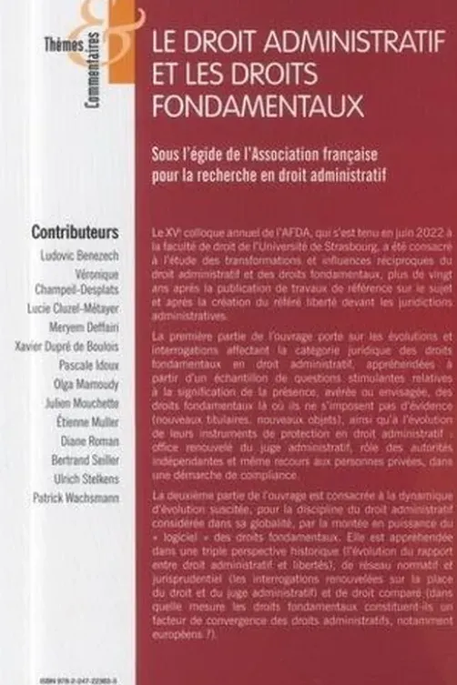 Le droit administratif et les droits fondamentaux, AFDA