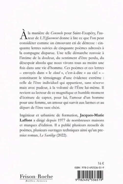 L'effacement. Cantiques à ma bien-aimée, Jacques-Marie Laffont