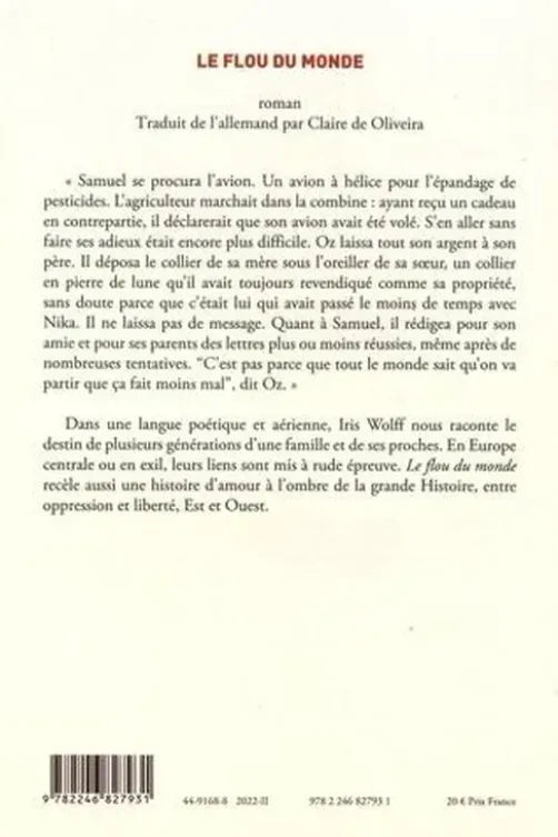 Le flou du monde, Iris Wolff