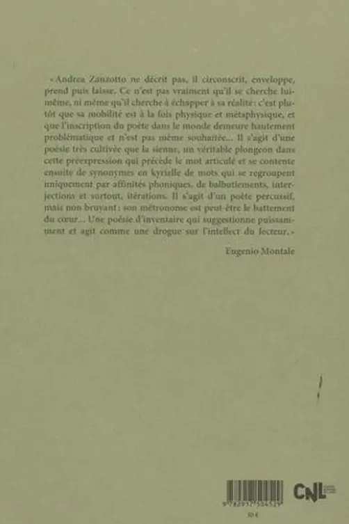 Le Galaté au Bois. Edition bilingue français-italien, Andrea Zanzotto