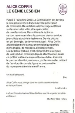 Le génie lesbien, Alice Coffin