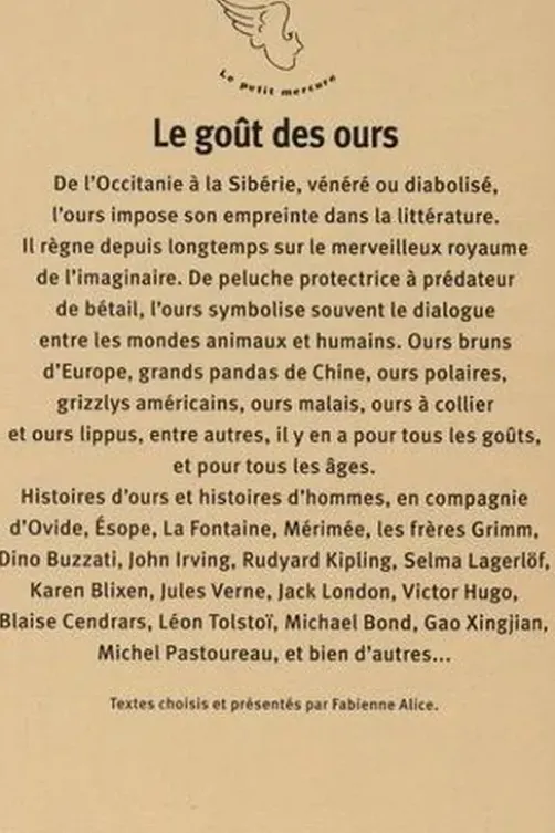 Le goût des ours, Fabienne Alice